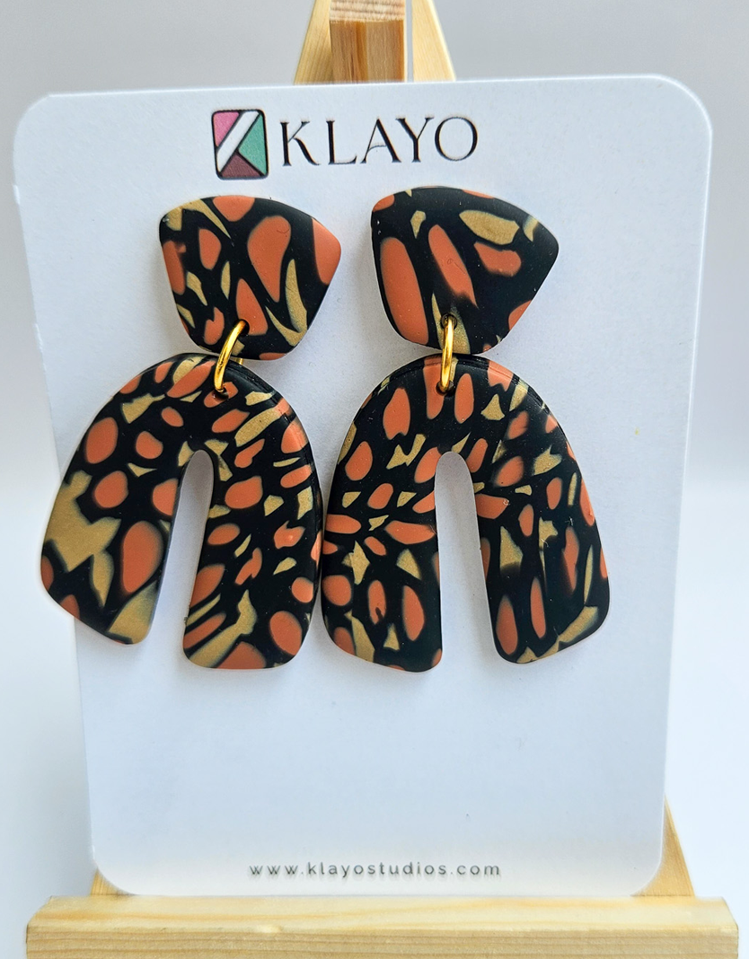 Autumn Mosaic Arch Earrings