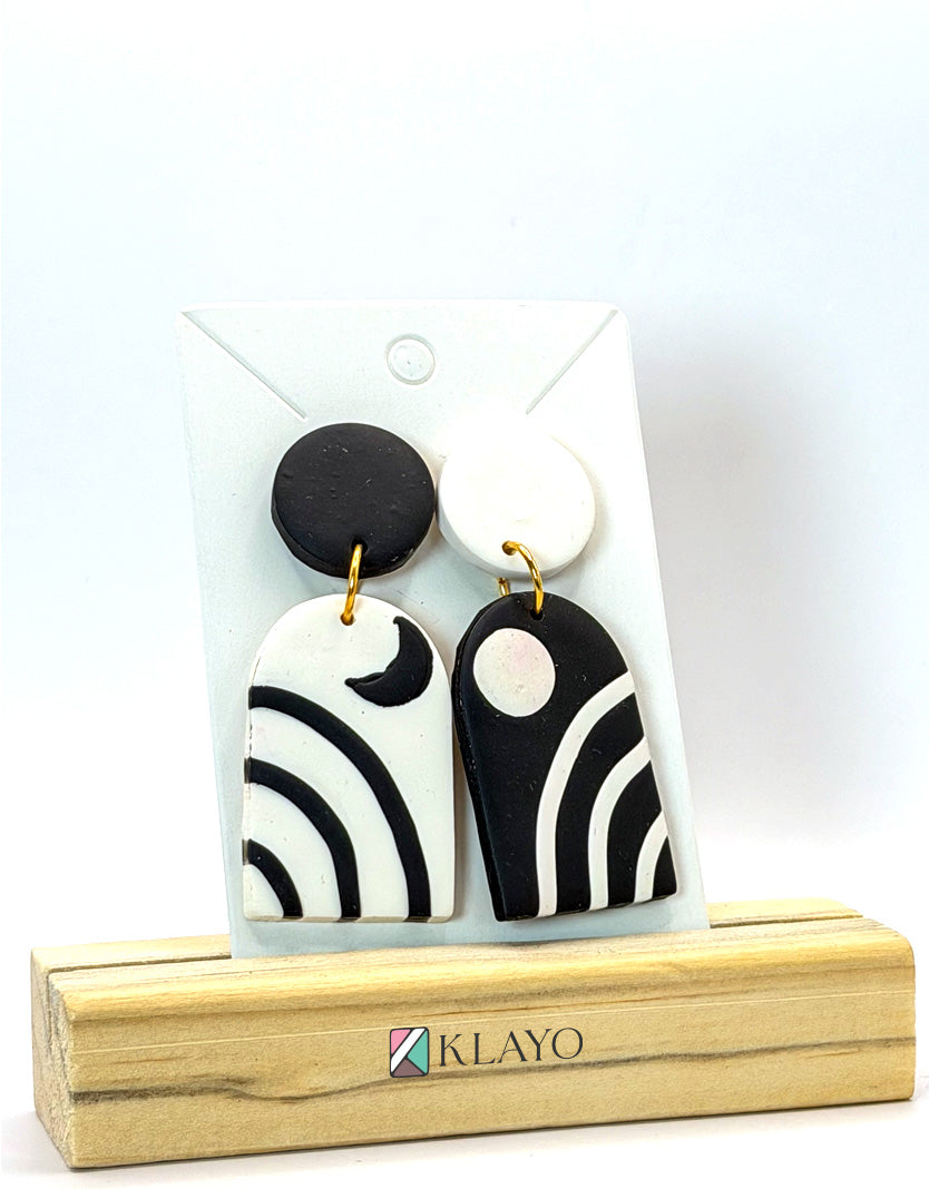 Midnight Arc Drop Earrings