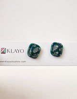 Emerald Fern Stud Earrings