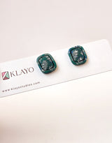 Emerald Fern Stud Earrings