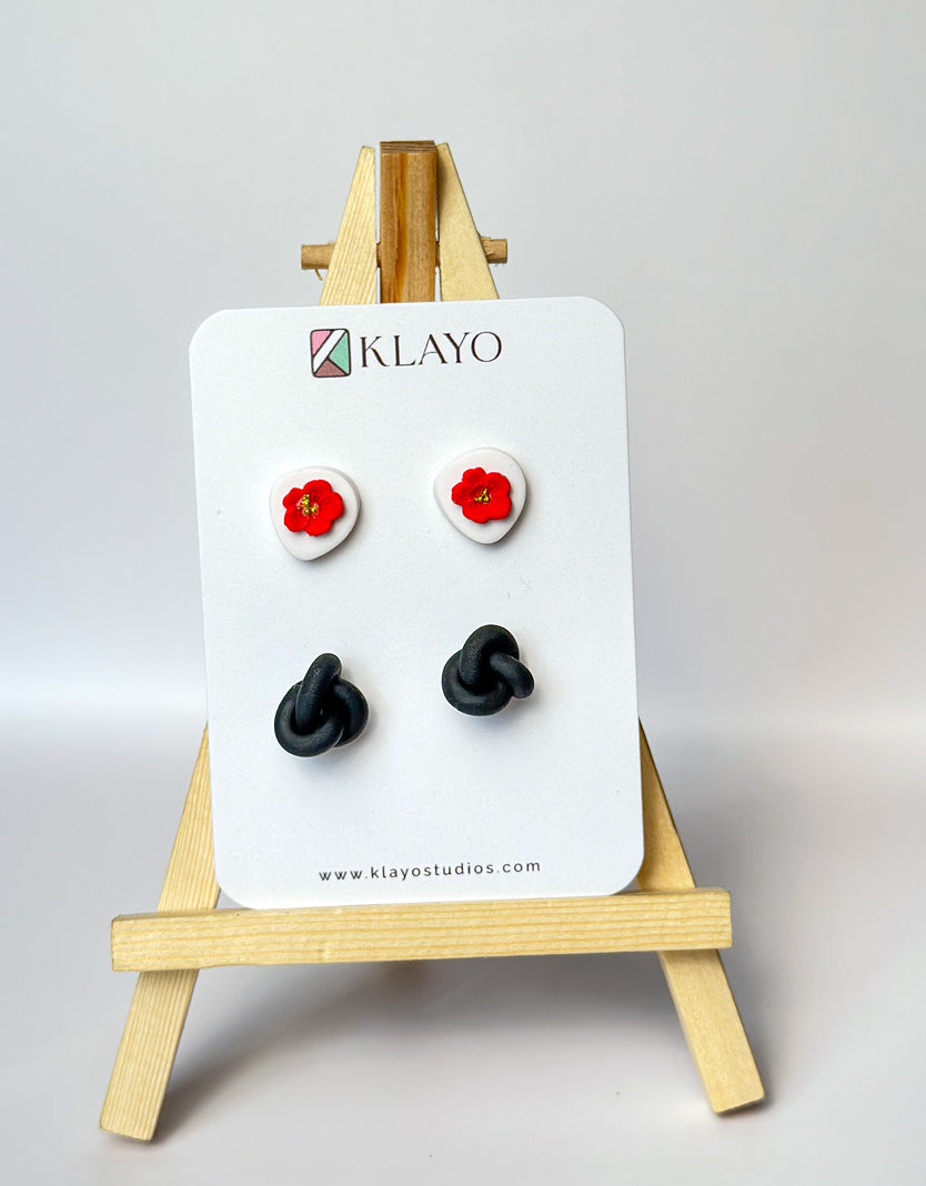 Blossom & Knot Stud Duo