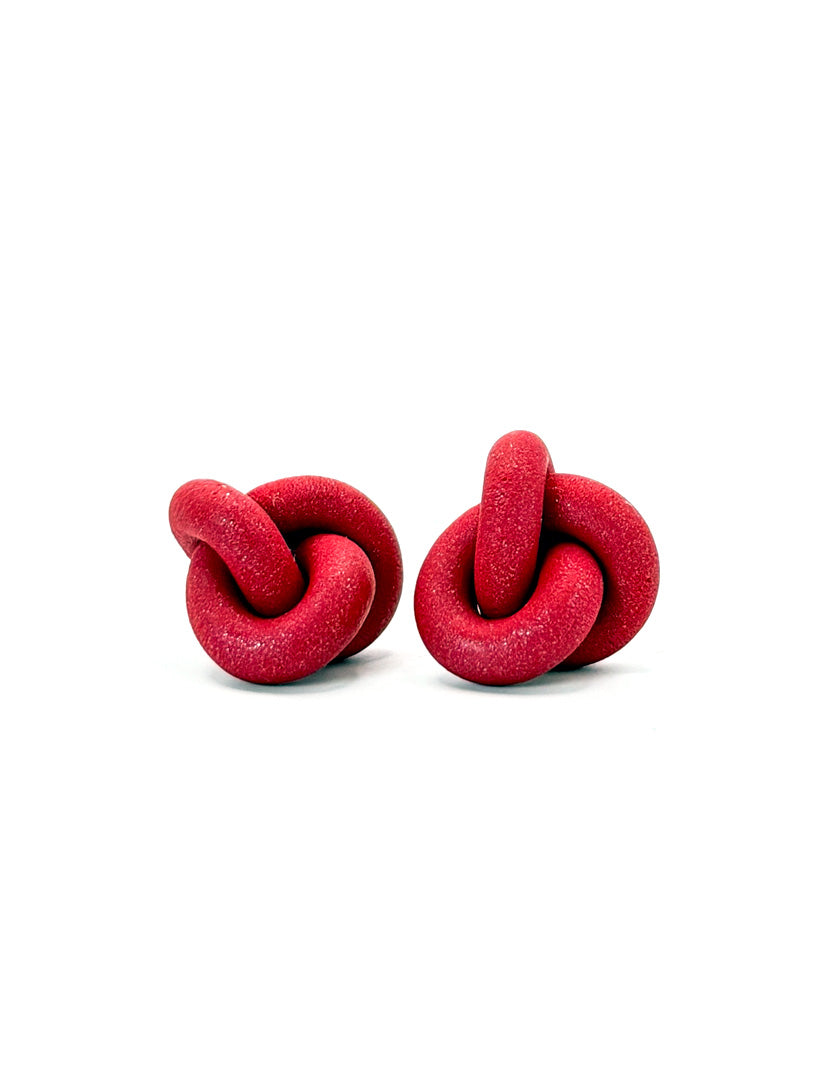 Scarlet Knot Mini Studs