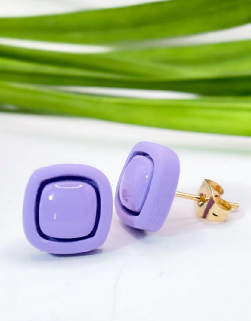 Lilac Frame Mini Studs