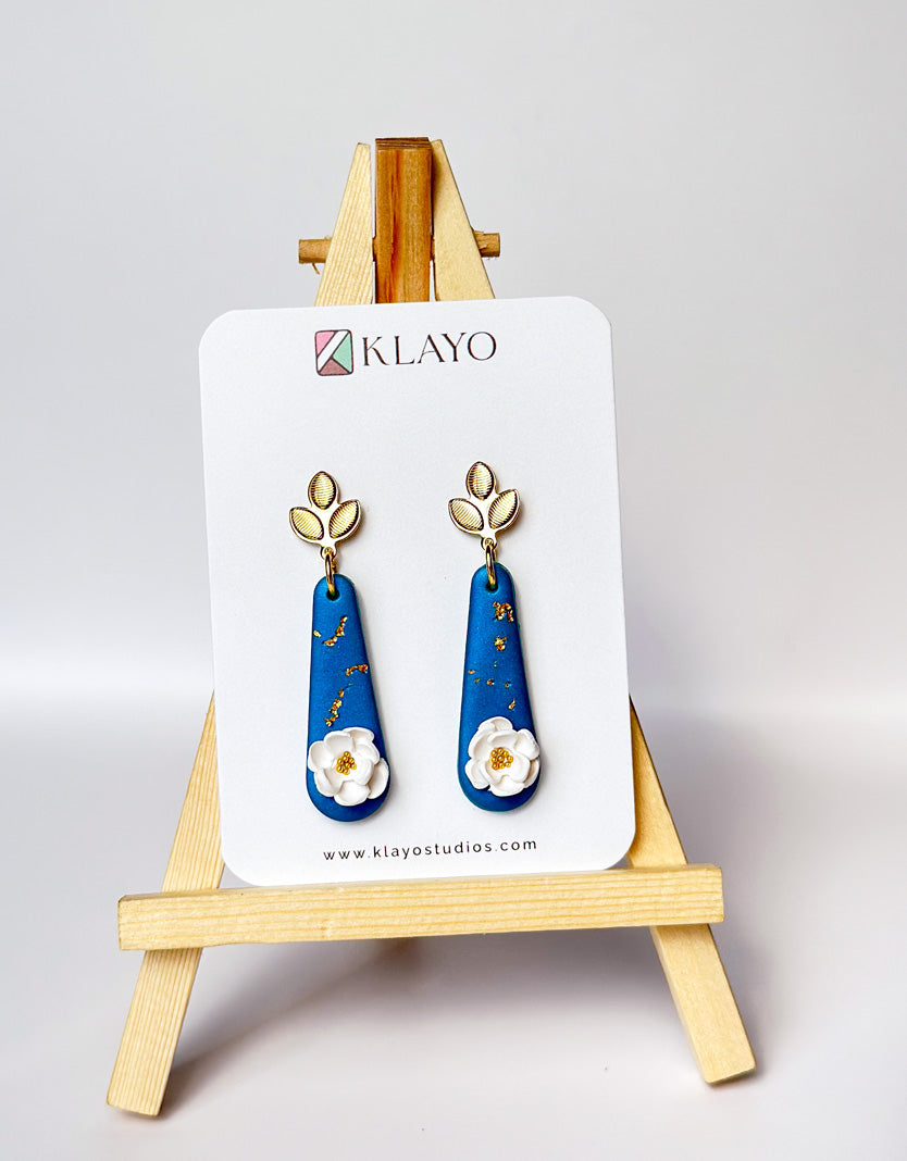 Azure Bloom Drop Earrings