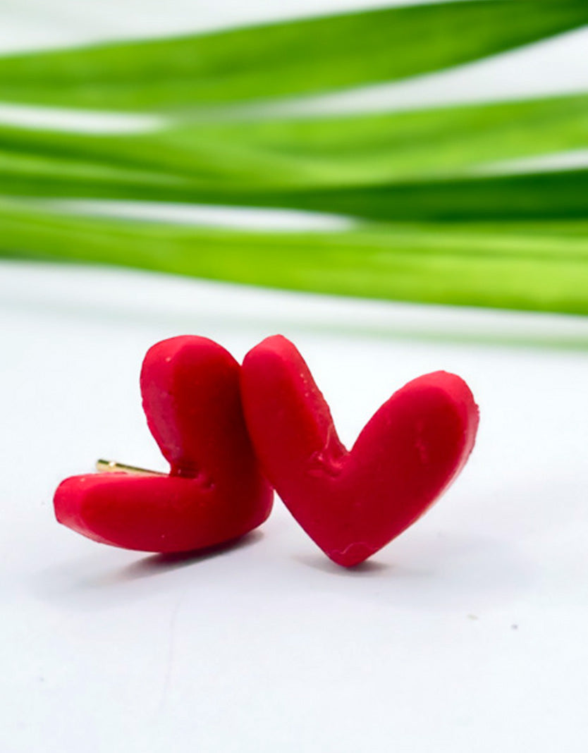 Scarlet Heart Mini Studs
