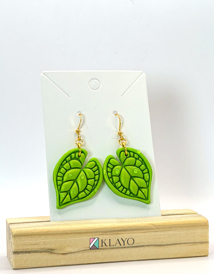 Verdant Leaf Medallion Earrings