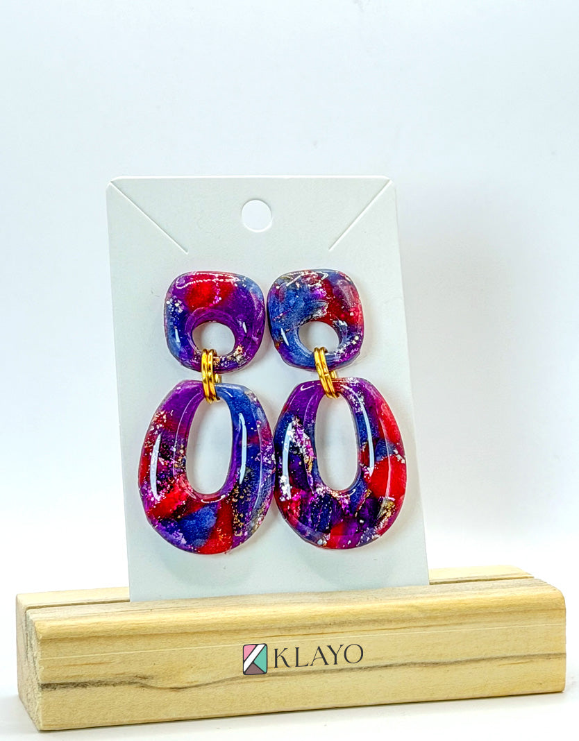 Neon Mirage Link Earrings