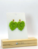 Dewdrop Monstera Statement Earrings